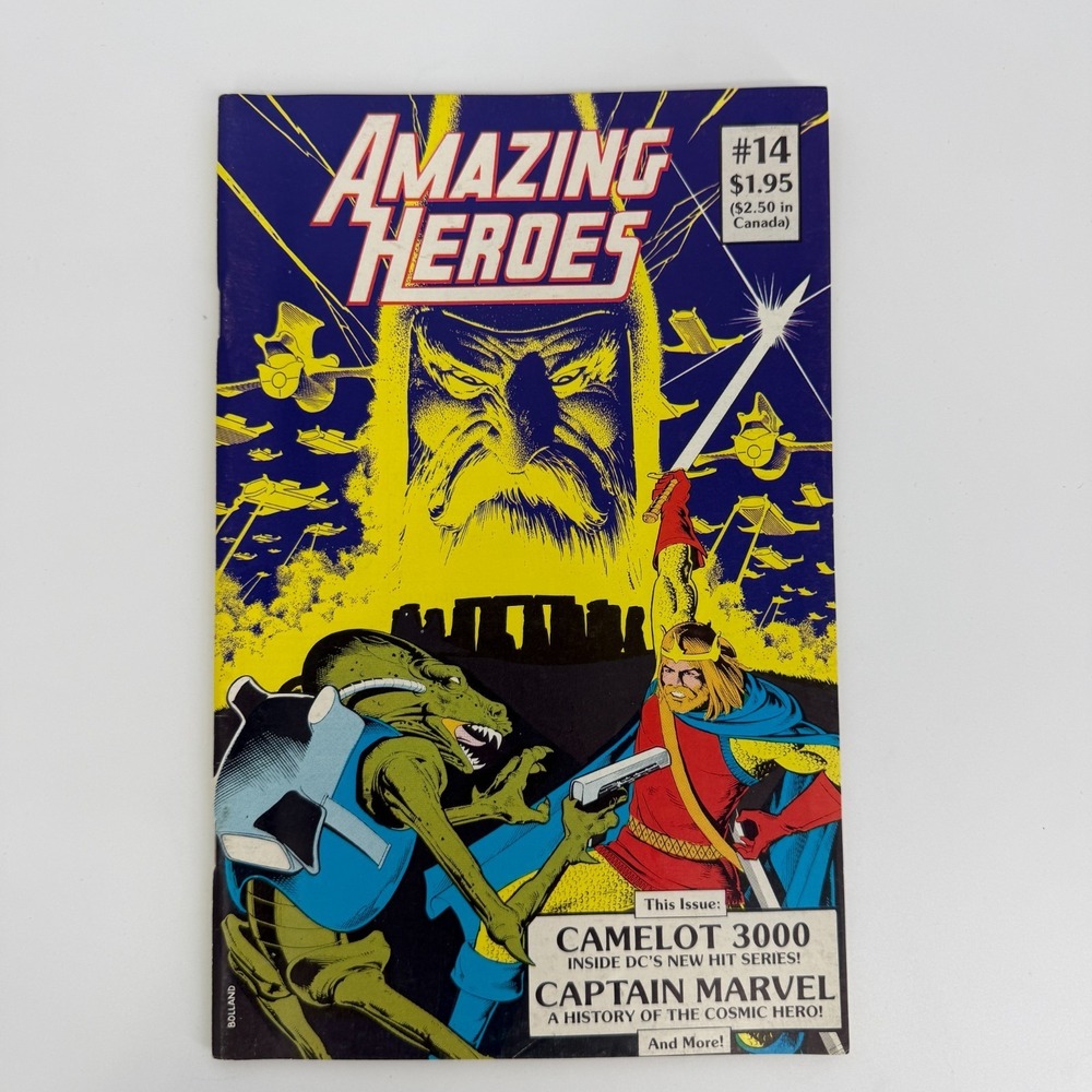 Amazing Heroes #14 Aug 1982 DC Camelot 3000 Captain Marvel Fantagraphics Vintage